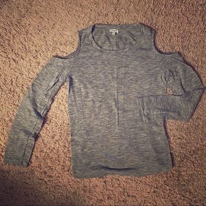 Splendid Peekaboo Shoulder Long Sleeve Top